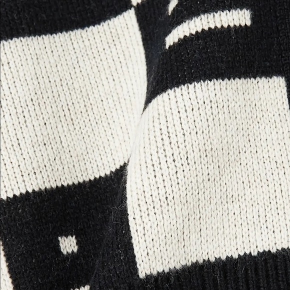 Checked intarsia wool cardigan - Picture 4 of 9